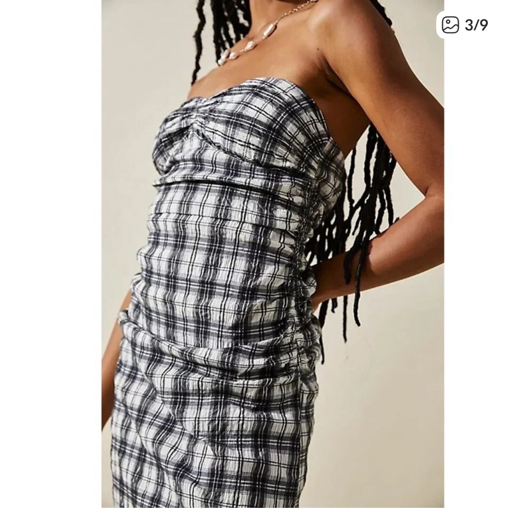 Free People Brandie Midi Black Strapless Dress - Picture 5 of 8